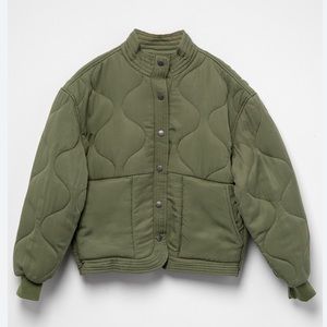 Blank NYE Olive Green Women’s Quilted Jacket Size Medium